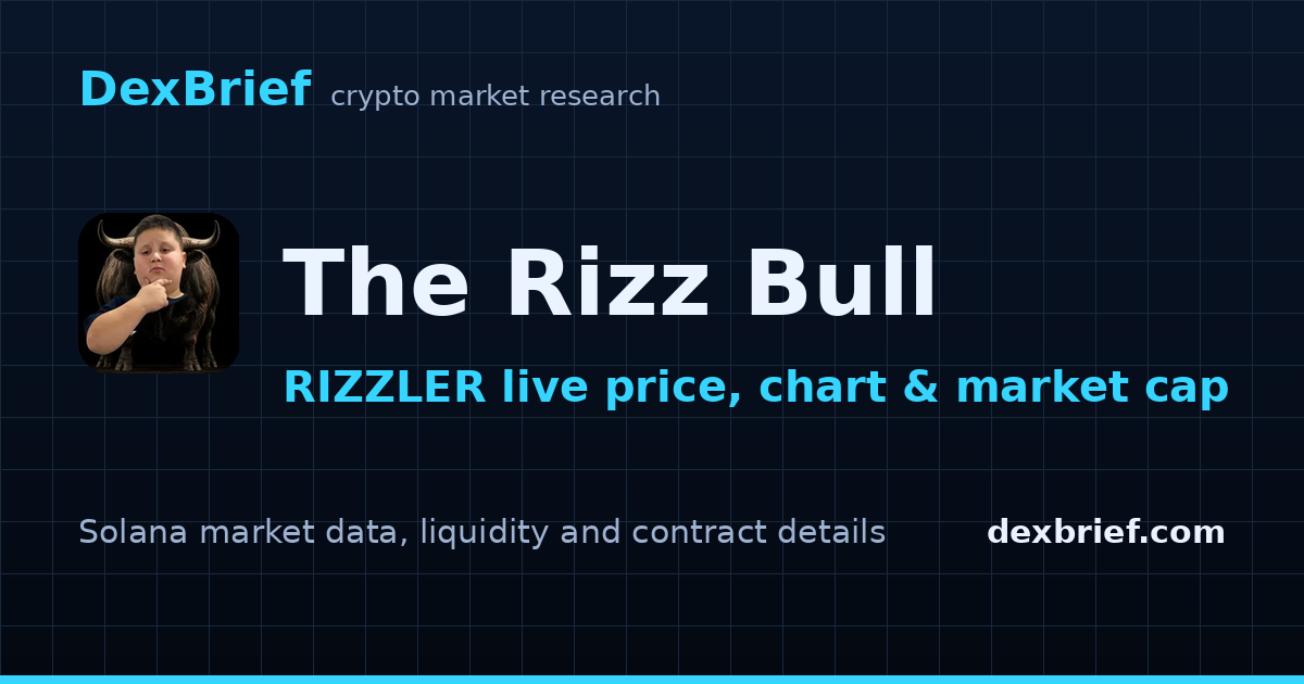 The Rizz Bull (RIZZLER) Price, Chart, Market Cap & Stats | DexBrief