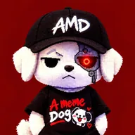 A MEME DOG (AMD) token icon