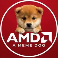 A MEME DOG (AMD) token icon