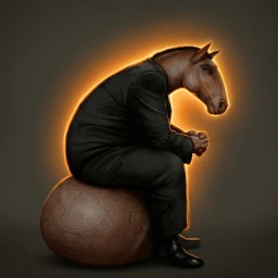 horse sitting on balls (HORSEBALLS) token icon