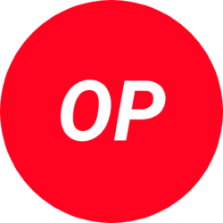 Optimism (OP) token icon