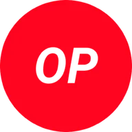 Optimism (OP) token icon